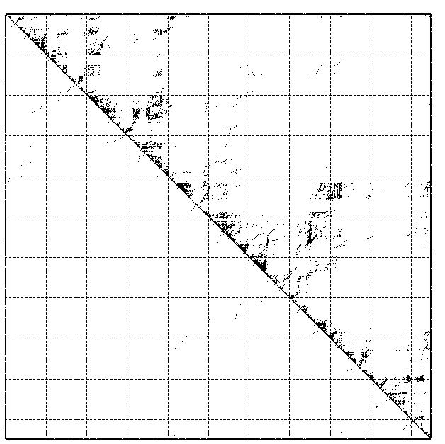 Dot-Plot Beispielausgabe zur Sequenz U86043 (RNAfold)